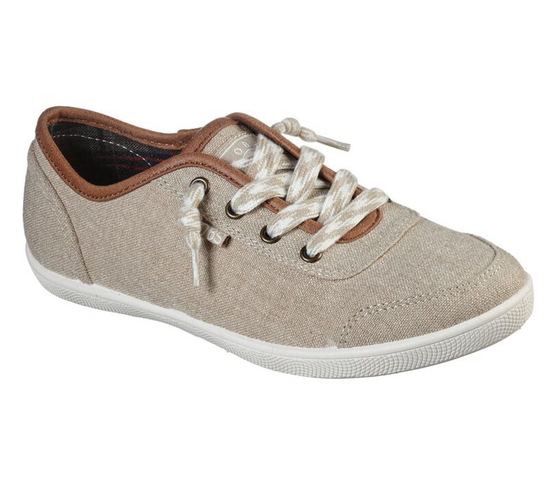 Skechers Bobs B Cute - New Beat - Womens Slip On Shoes Khaki [AU-GB5830]